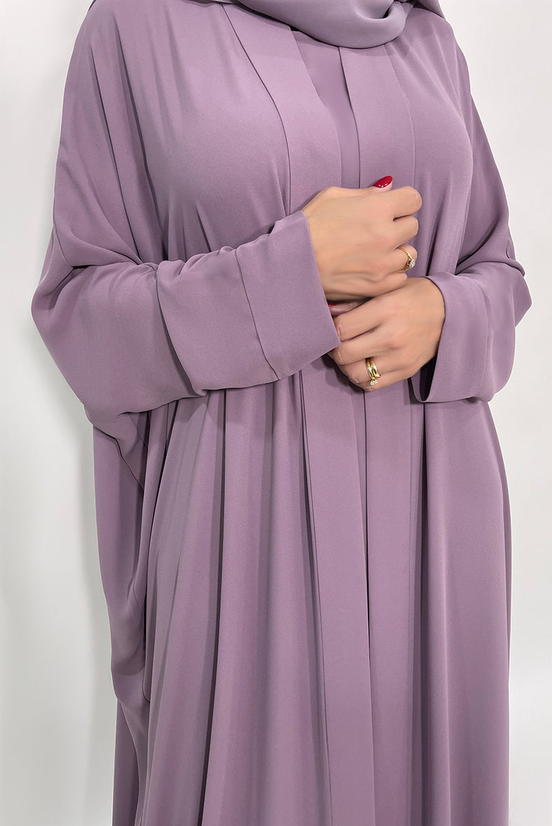 butterfly sleeves - thowby - lavendar abaya