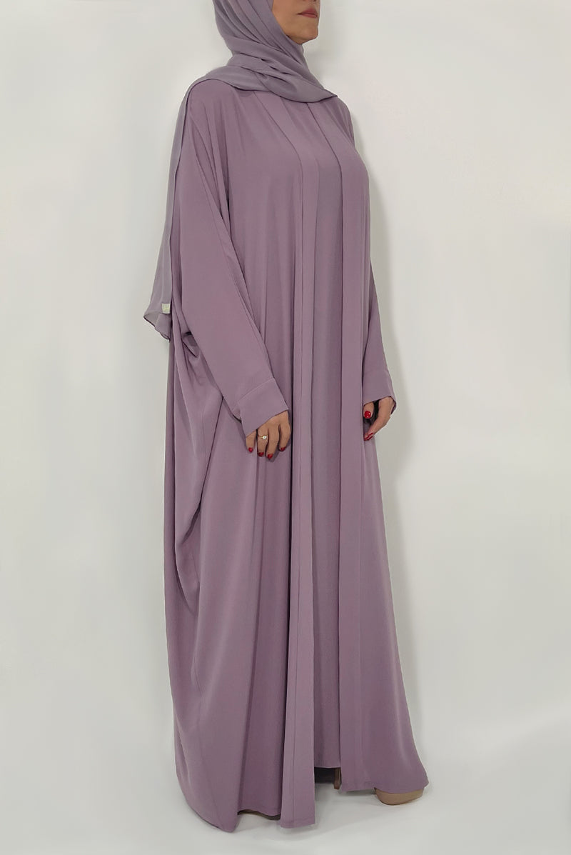 butterfly sleeves - thowby - lavendar abaya