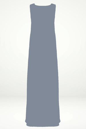 grey under abaya slip dress - thowby - dubai abaya online