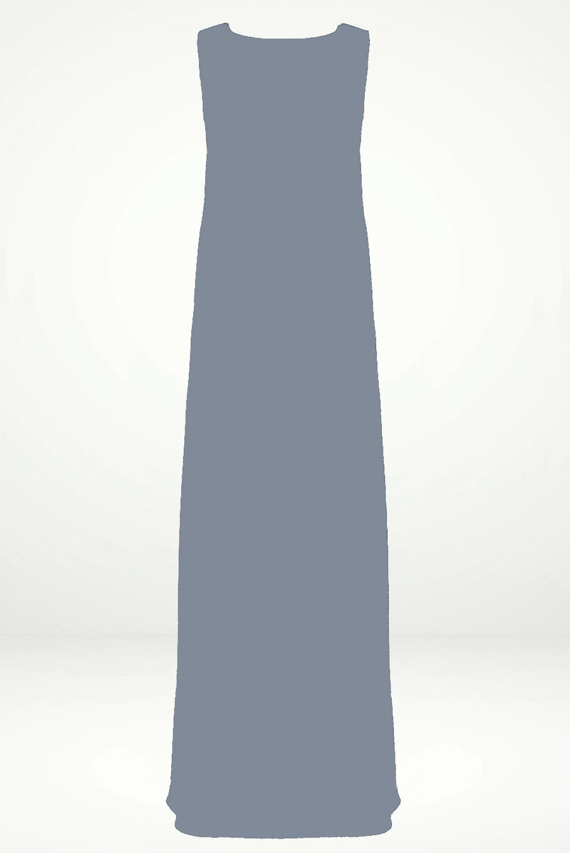 grey under abaya slip dress - thowby - dubai abaya online