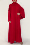 Cheerful Flowy Red Colored Abaya