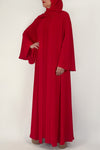 Cheerful Flowy Red Colored Abaya