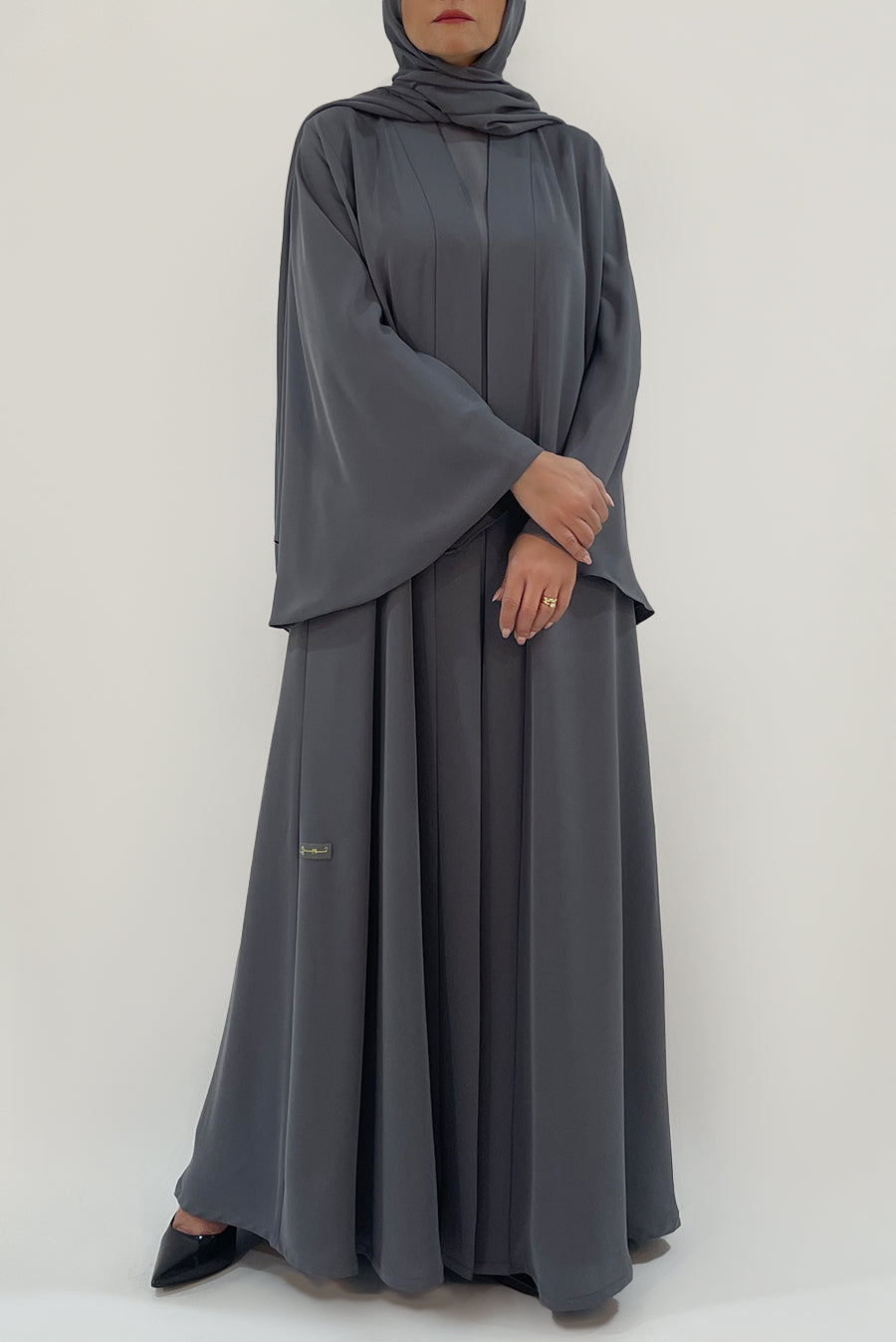 Beautiful Flowy Grey Colored Abaya