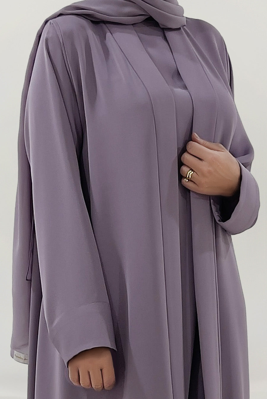 Modest Light Purple Colored Abaya