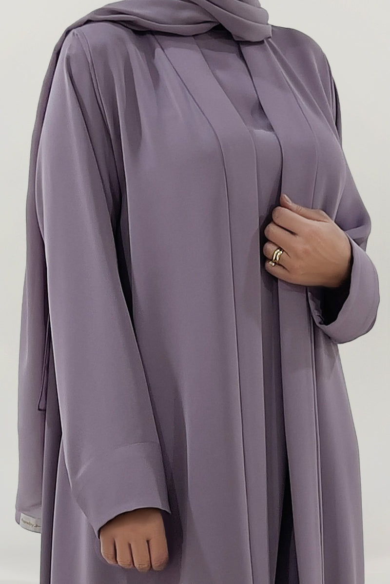 Modest Light Purple Colored Abaya