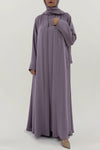 Modest Light Purple Colored Abaya