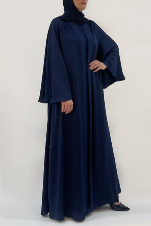 navy blue abaya - thowby - top branded abayas in dubai