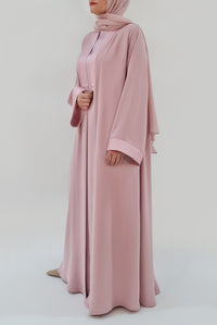 pastel pink abaya - thowby - branded abaya online shop