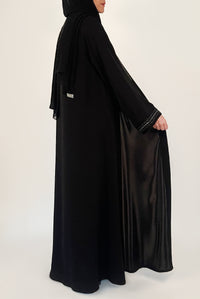 Branded Black Abaya - thowby - dubai online abaya shops