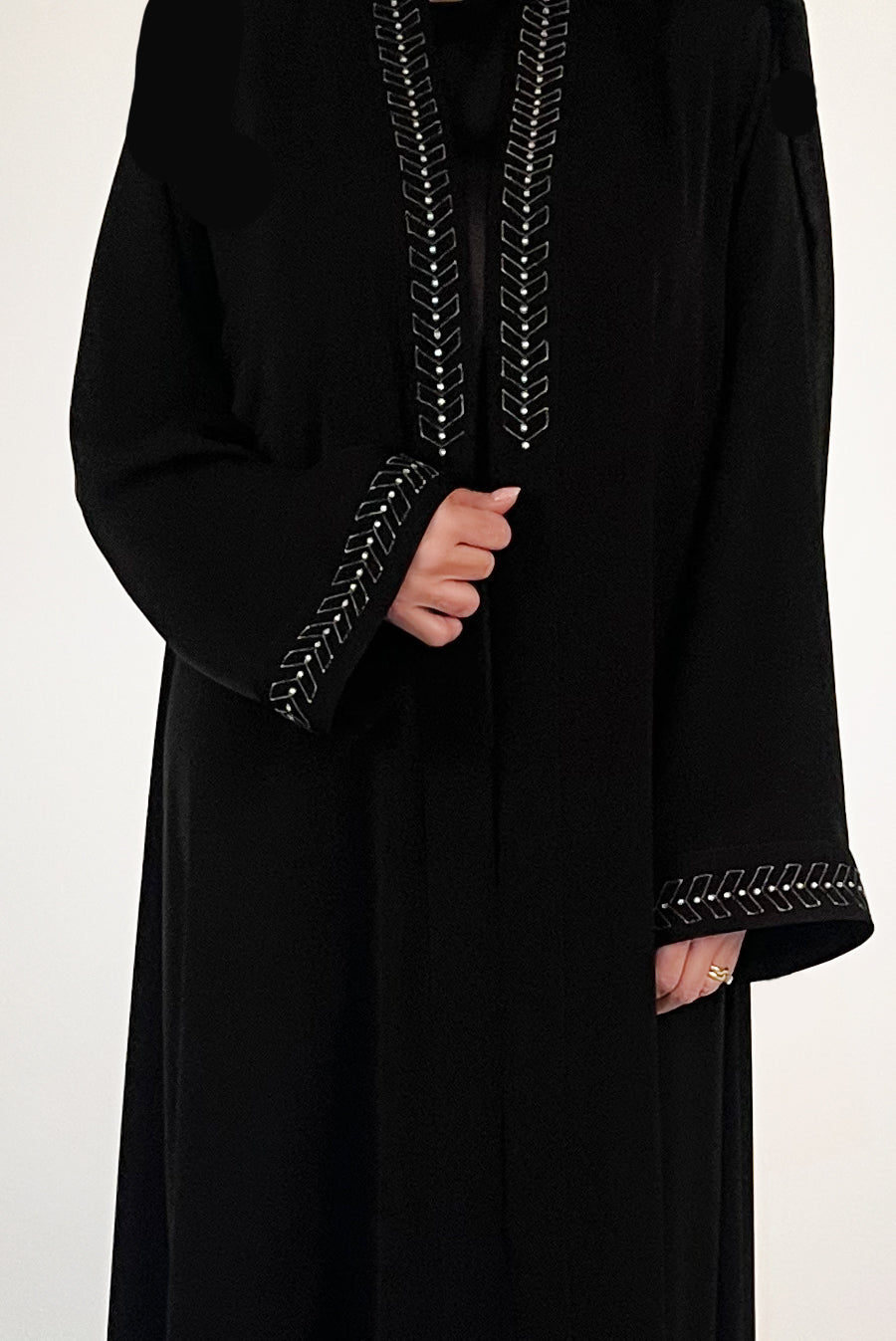 Branded Black Abaya - thowby - dubai online abaya shops