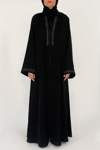 Branded Black Abaya - thowby - dubai online abaya shops