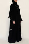 Branded Black Abaya - thowby - dubai online abaya shops