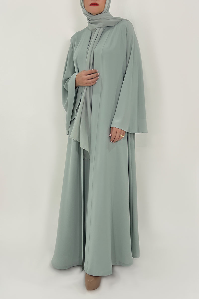  Light Green Abaya - thowby - elegant abaya dubai