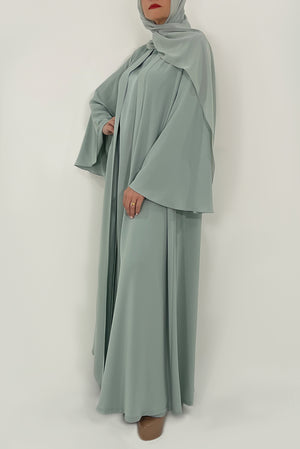  Light Green Abaya - thowby - elegant abaya dubai