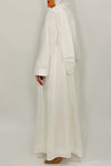 Simple White Linen Abaya