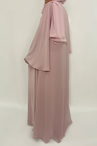  Simple Light Pink Colored Abaya