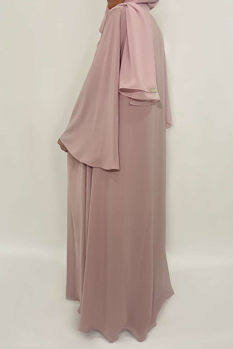  Simple Light Pink Colored Abaya