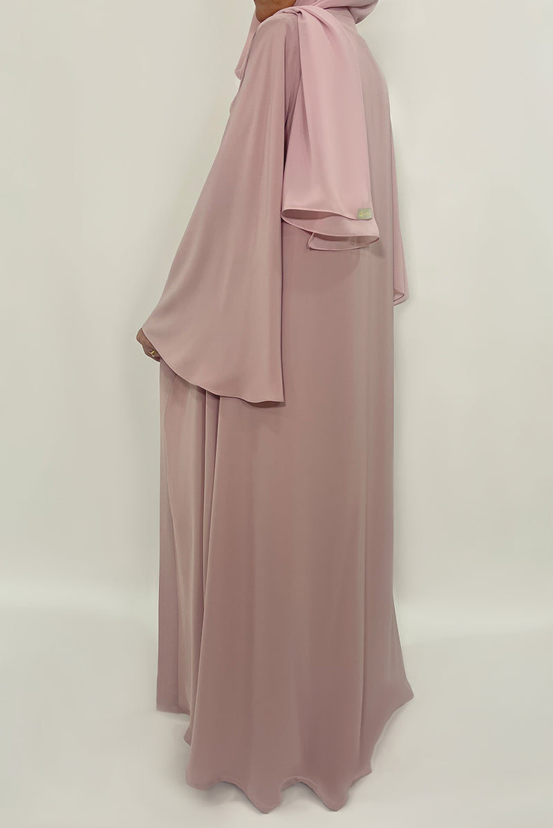  Simple Light Pink Colored Abaya