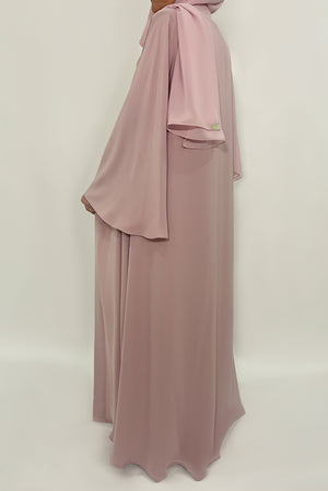 light pink abaya - thowby - dubai abaya