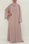  Simple Light Pink Colored Abaya