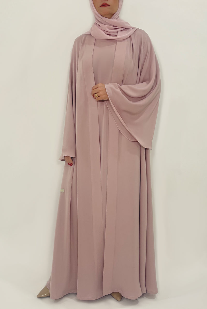  Simple Light Pink Colored Abaya