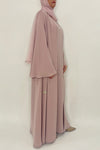  Simple Light Pink Colored Abaya
