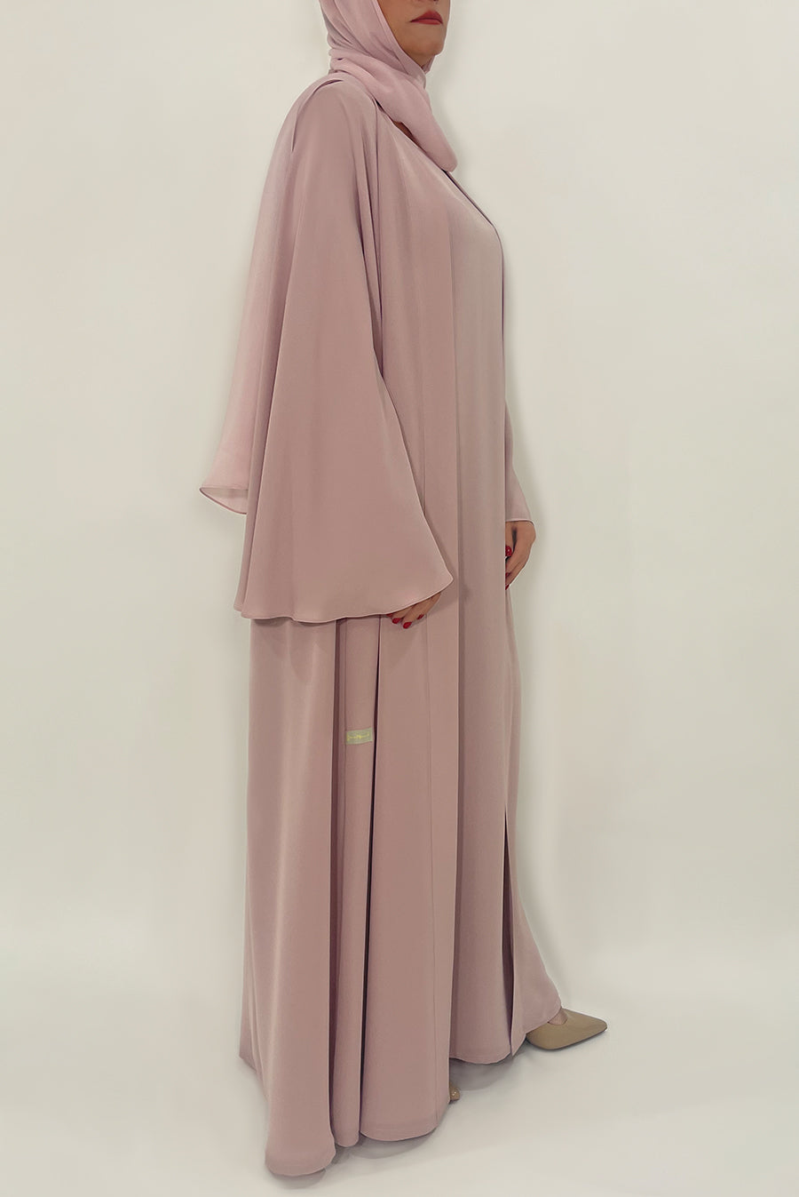  Simple Light Pink Colored Abaya
