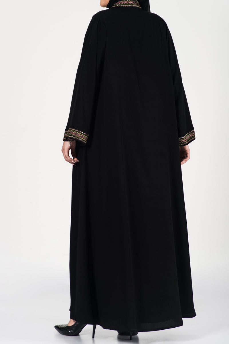 designer black abaya - thowby - dubai online abaya shops