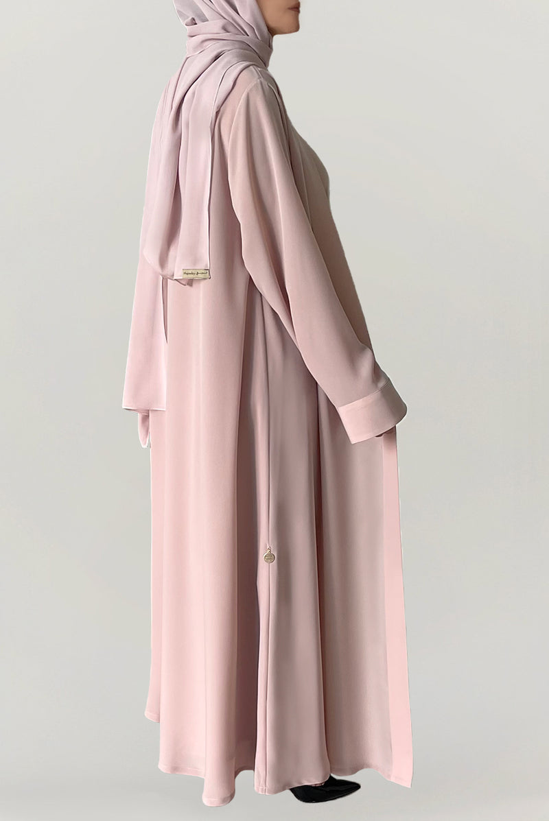 Cheerful Light Pink Colored Abaya