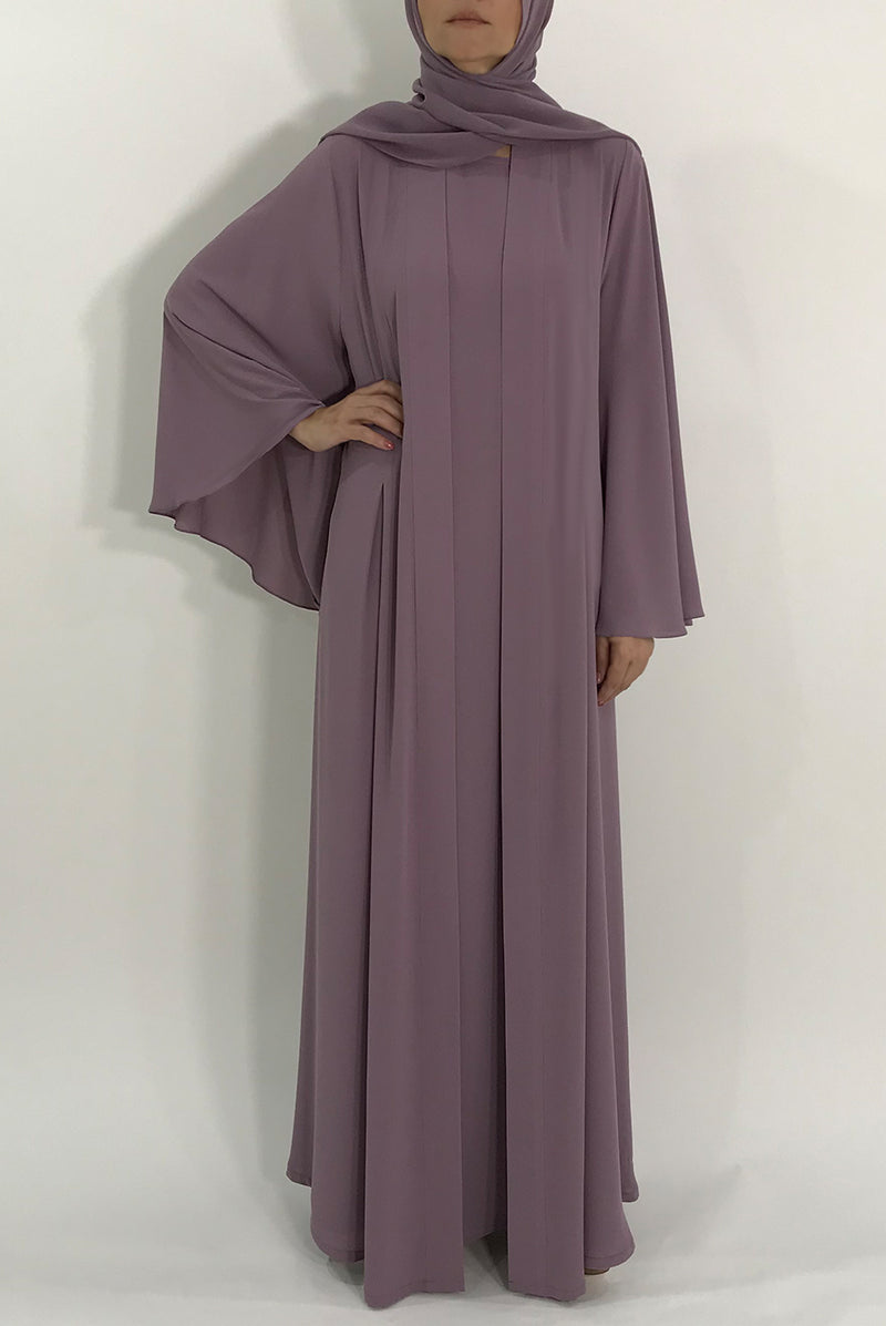purple abaya - thowby - dubai abayas online - elegant abaya