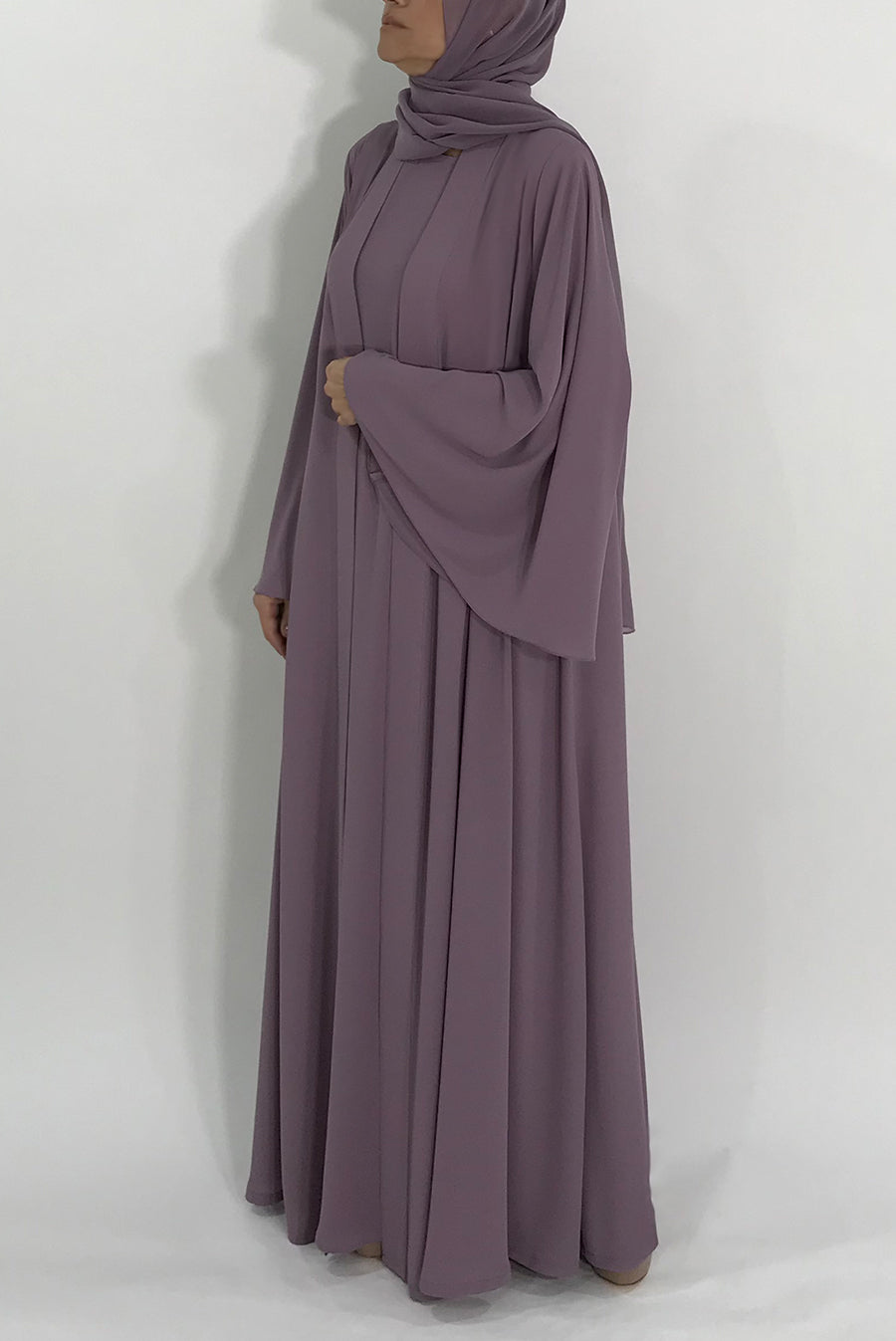 purple abaya - thowby - dubai abayas online - elegant abaya