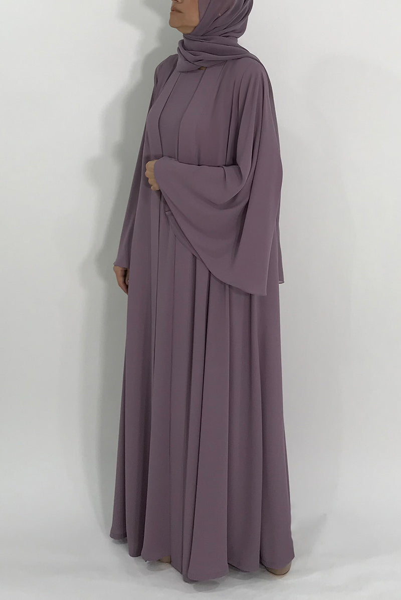 purple abaya - thowby - dubai abayas online - elegant abaya