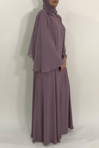 purple abaya - thowby - dubai abayas online - elegant abaya