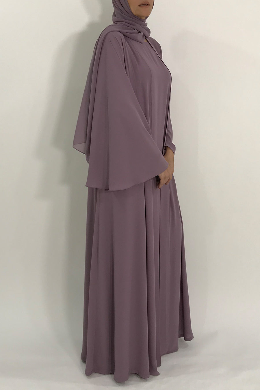 purple abaya - thowby - dubai abayas online - elegant abaya