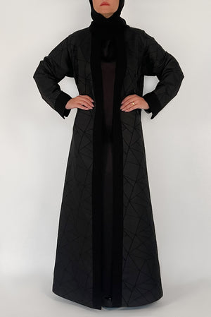 Designer Black Abaya - thowby - unique black online abaya in dubai