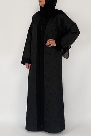 Designer Black Abaya - thowby - unique black online abaya in dubai