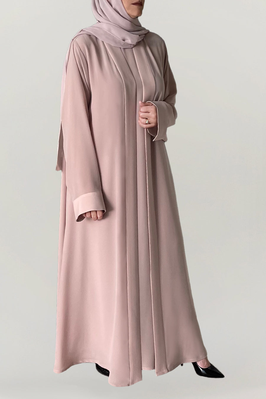 Cheerful Light Pink Colored Abaya