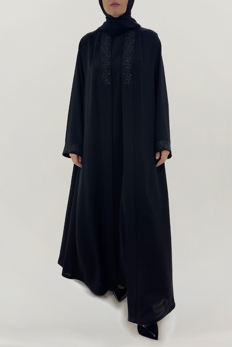 Classy Detailed Black Abaya