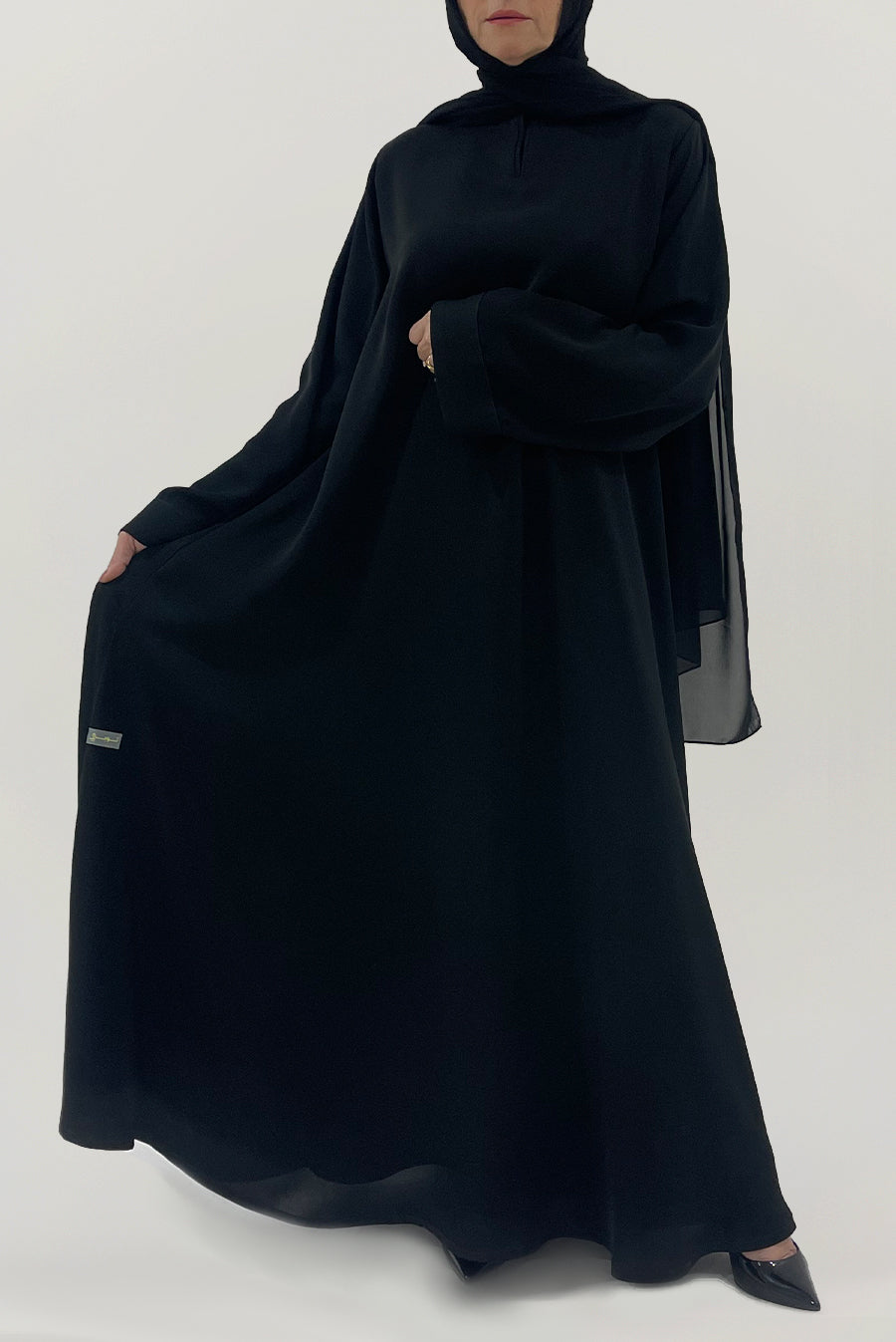 Black Closed Umrah Abaya