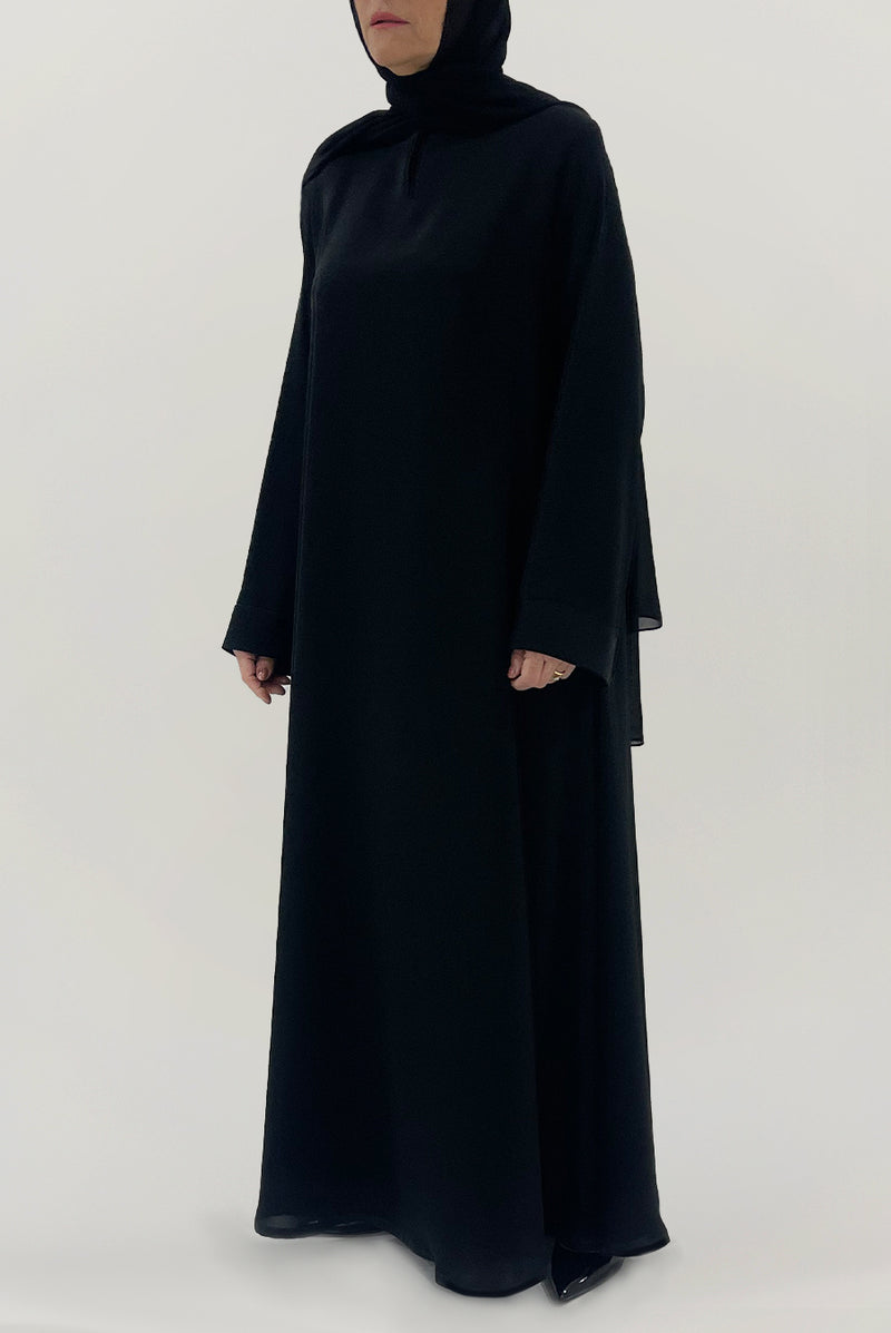 Black Closed Umrah Abaya