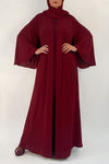 Vibrant Flowy Burgundy Colored Abaya