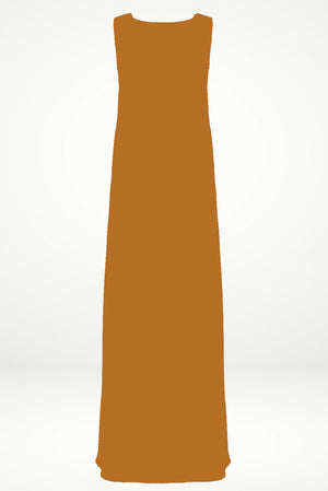 orange under abaya dress - thowby - branded slip dress