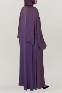 Modern Purple Silk Abaya