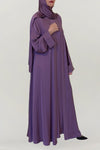 Modern Purple Silk Abaya
