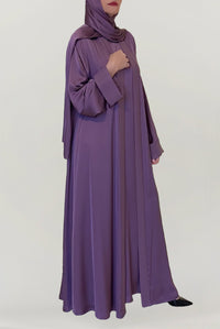 Modern Purple Silk Abaya