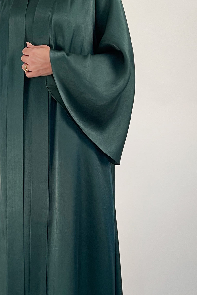 Green Plain Abaya - thowby - Dubai Designer Abaya