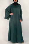 Stunning Shiny Green Colored Abaya