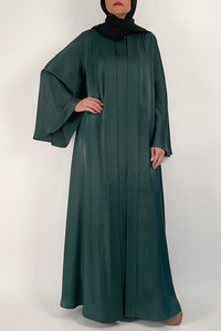 Stunning Shiny Green Colored Abaya