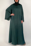Green Plain Abaya - thowby - Dubai Designer Abaya