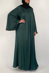Green Plain Abaya - thowby - Dubai Designer Abaya